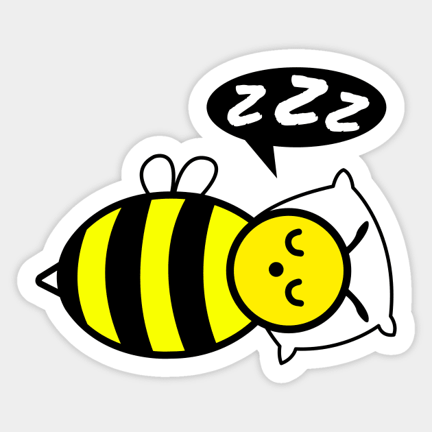 Slumber Sleepy Bee Cute HoneyBee Sticker by ChrisWilson